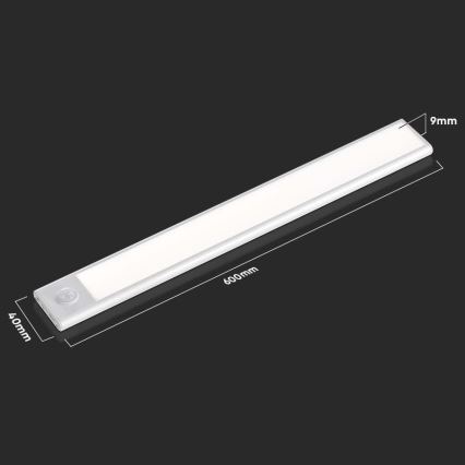 Iluminação de armário de cozinha LED com sensor LED/2,5W/5V 4000K