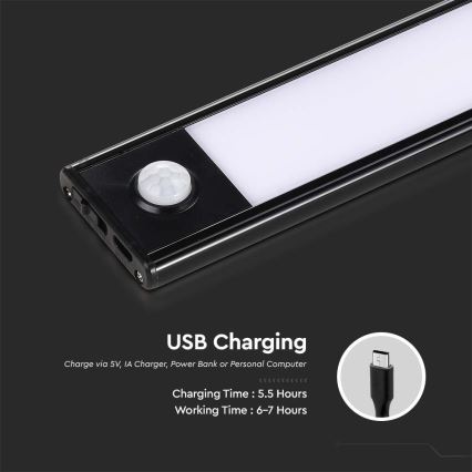 Iluminação de armário de cozinha LED com sensor LED/2W/5V 3000K