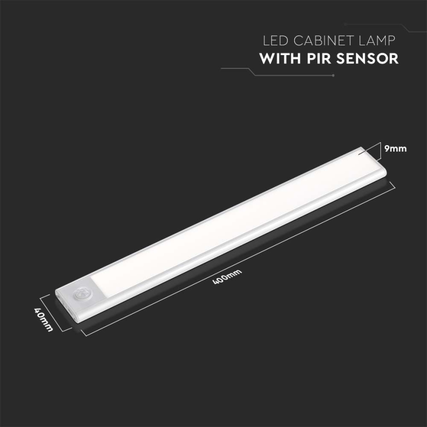 Iluminação de armário de cozinha LED com sensor LED/2W/5V 3000K