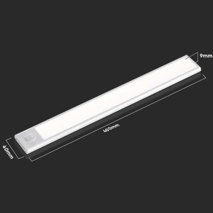 Iluminação de armário de cozinha LED com sensor LED/2W/5V 4000K