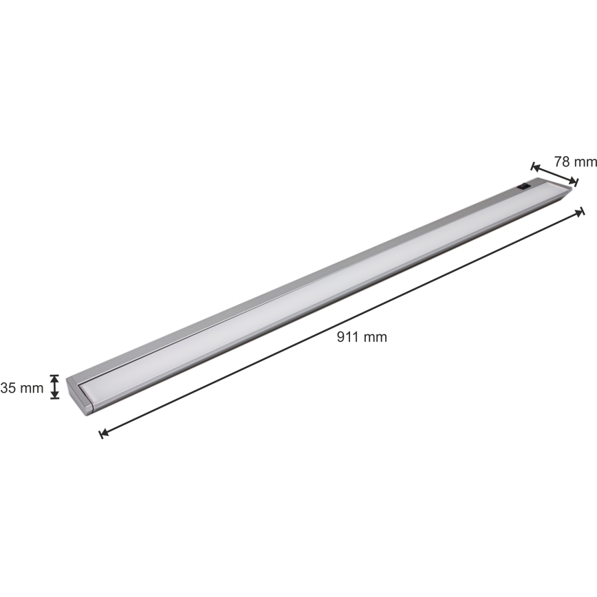 Iluminação de armário de cozinha LED LED/15W/230V prata