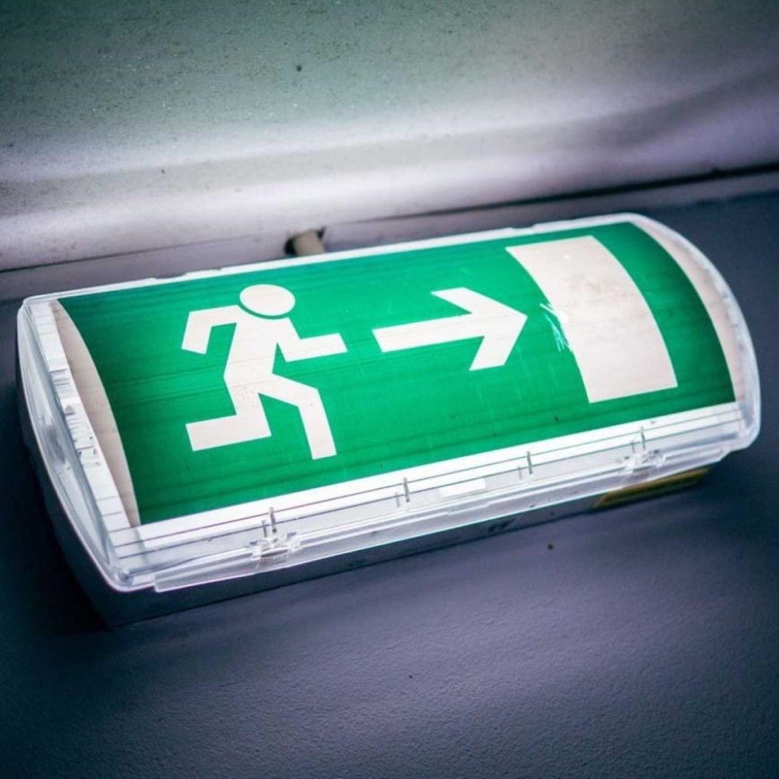 Iluminação de emergência LED com um teste de funcionalidade regular EMERGENCY EXIT LED/3W/230V 6400K IP65