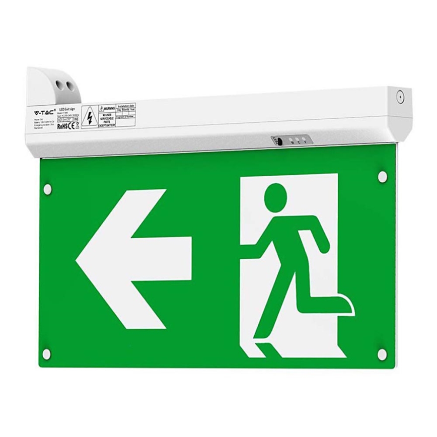 Iluminação de emergência LED EMERGENCY EXIT LED/2,5W/230V 4em1 6000K