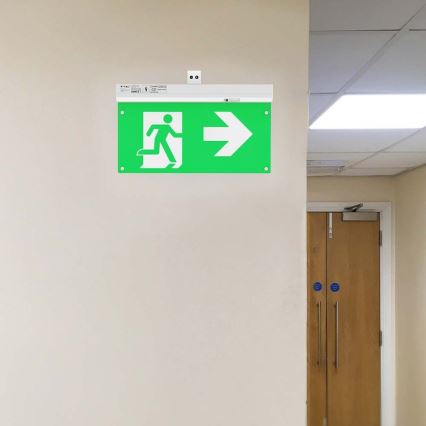Iluminação de emergência LED EMERGENCY EXIT LED/2,5W/230V 4em1 6000K