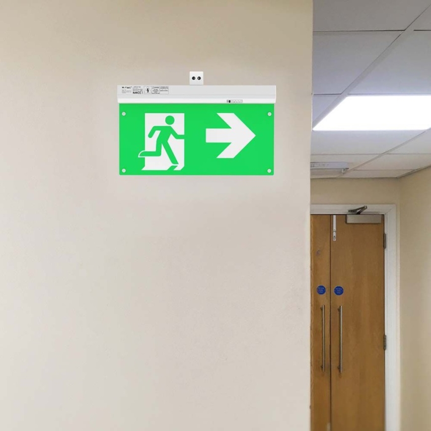 Iluminação de emergência LED EMERGENCY EXIT LED/2,5W/230V 4em1 6000K