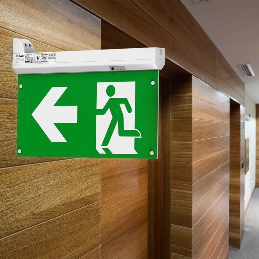 Iluminação de emergência LED EMERGENCY EXIT LED/2,5W/230V 4em1 6000K