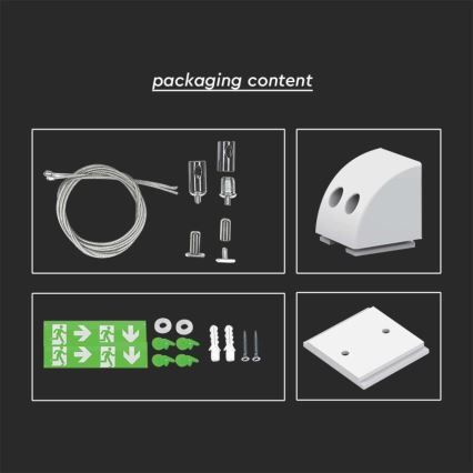 Iluminação de emergência LED EMERGENCY EXIT LED/2,5W/230V 4em1 6000K
