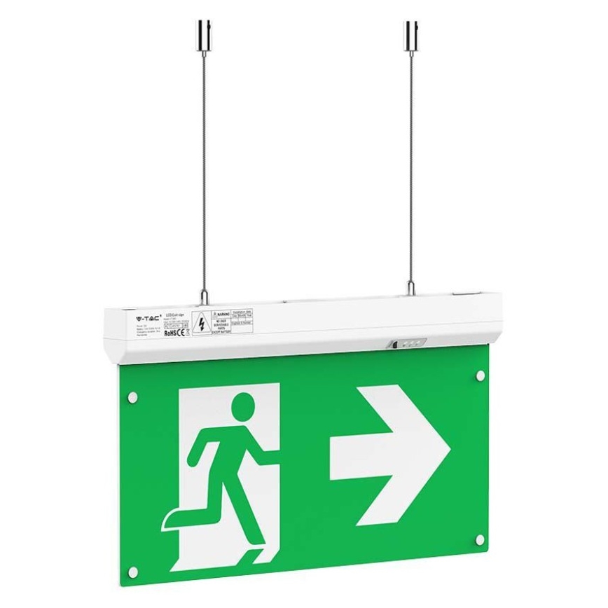 Iluminação de emergência LED EMERGENCY EXIT LED/2,5W/230V 4em1 6000K