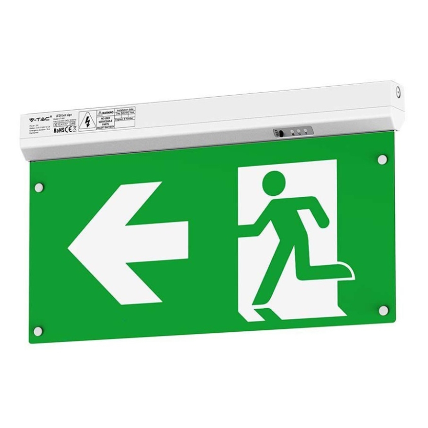 Iluminação de emergência LED EMERGENCY EXIT LED/2,5W/230V 4em1 6000K