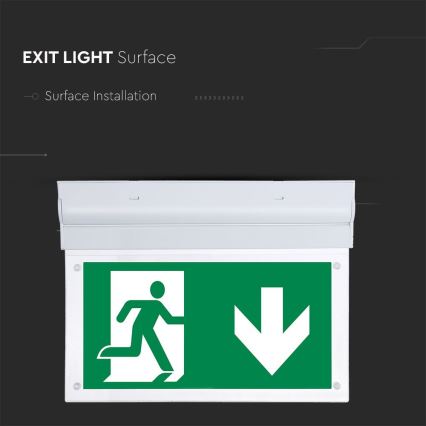 Iluminação de emergência LED EMERGENCY EXIT SAMSUNG CHIP LED/2W/230V 6000K