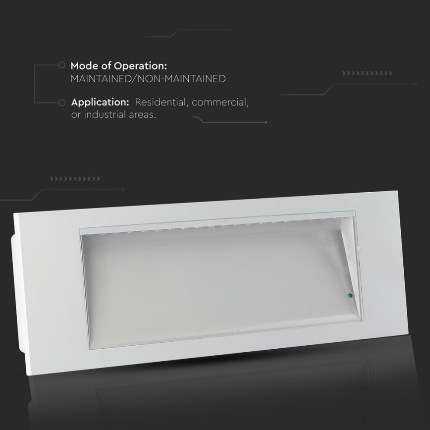 Iluminação de emergência LED EMERGENCY EXIT SAMSUNG CHIP LED/3,8W/230V 6000K