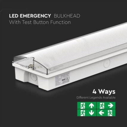 Iluminação de emergência LED EMERGENCY EXIT LED/3W/230V 6400K IP65