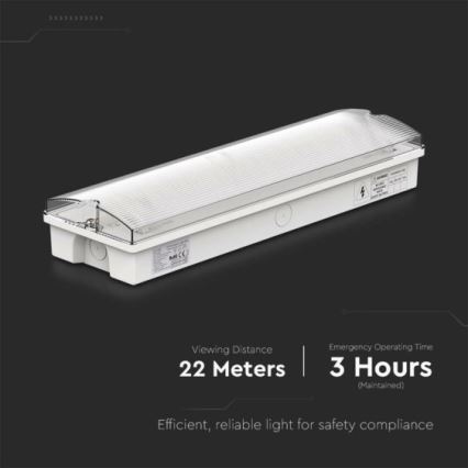 Iluminação de emergência LED EMERGENCY EXIT LED/3W/230V 6400K IP65