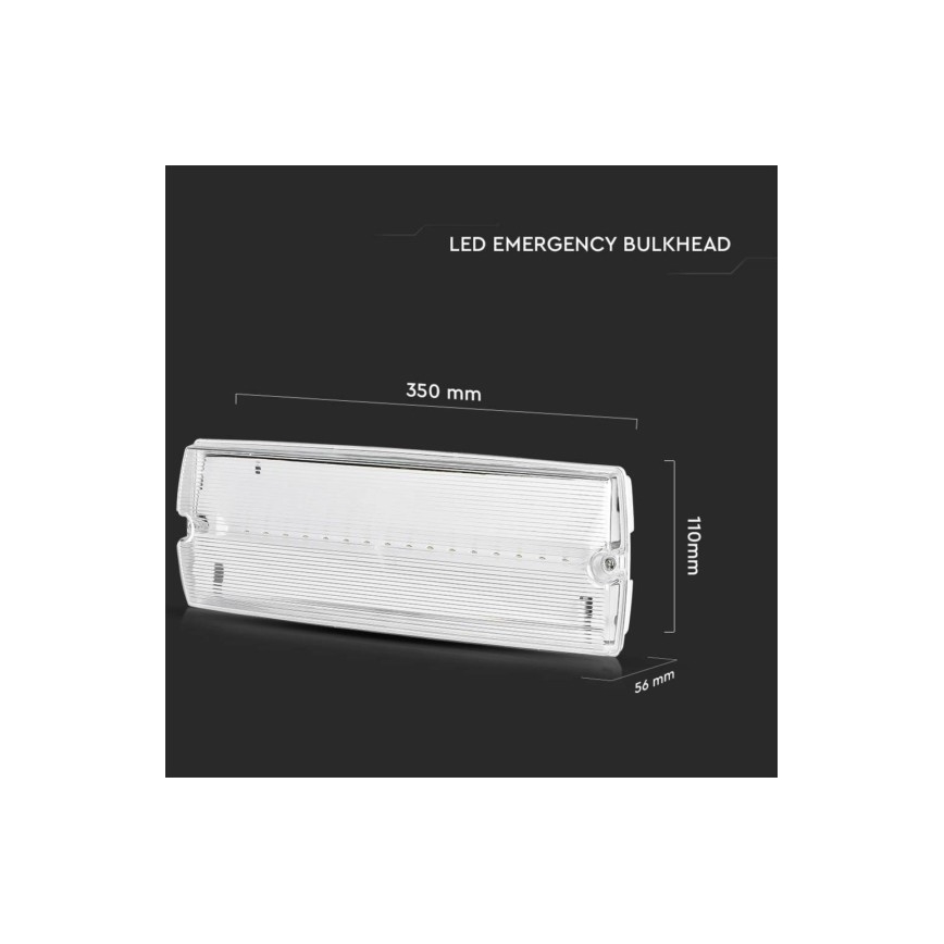 Iluminação de emergência LED EMERGENCY EXIT LED/3W/230V 6400K IP65
