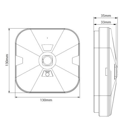 Iluminação de emergência LED GATRION LED/1W/230V IP54 6000K
