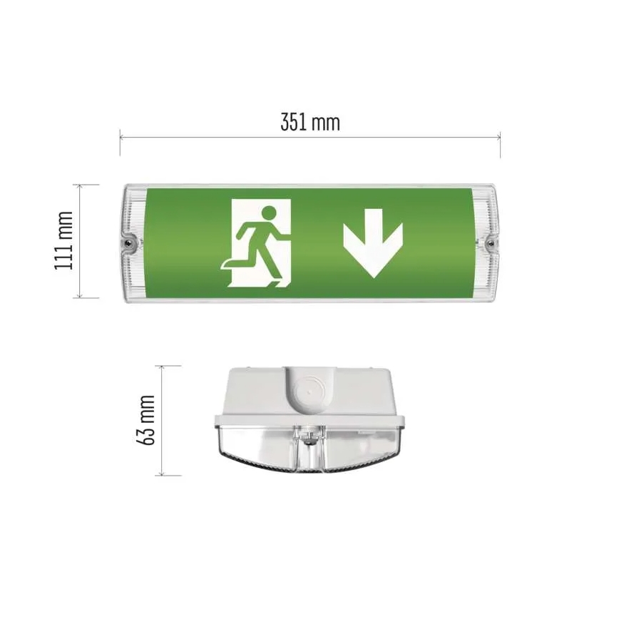 Iluminação de emergência LED LED/3W/230V 6000K IP65