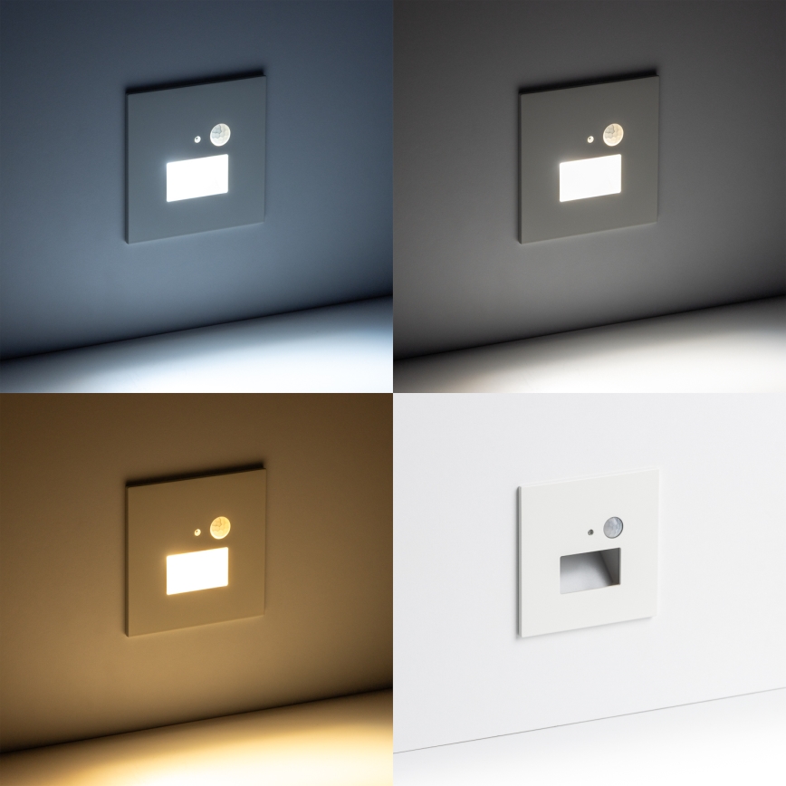 Iluminação de escada LED com sensor de movimento LED/1,5W/230V 3000K/4000K/6500K