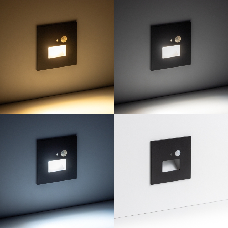 Iluminação de escada LED com sensor de movimento LED/1,5W/230V 3000K/4000K/6500K