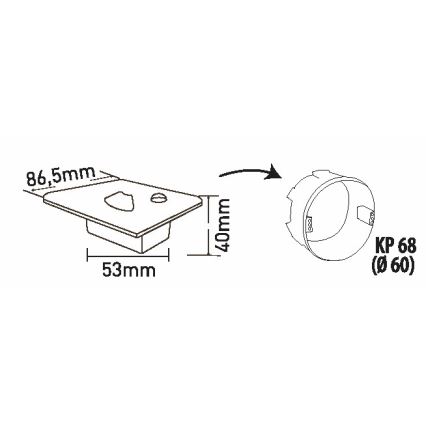 Iluminação de escada LED com sensor de movimento LED/1,5W/230V 3000K/4000K/6500K