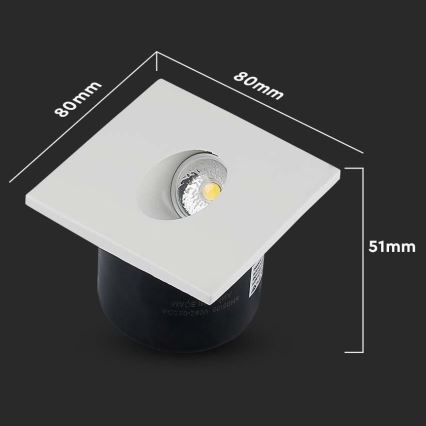 Iluminação de escada LED LED/3W/230V 4000K branco