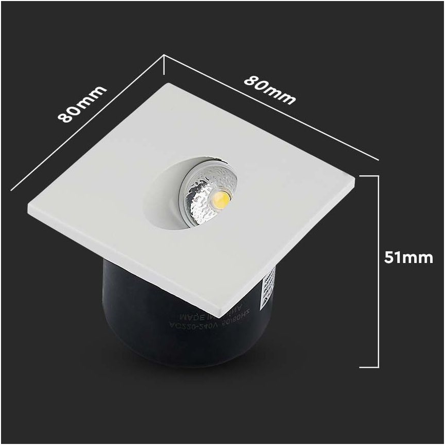 Iluminação de escada LED LED/3W/230V 4000K branco