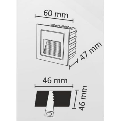 Iluminação de escadas exteriores LED Q6 LED/3W/230V IP44