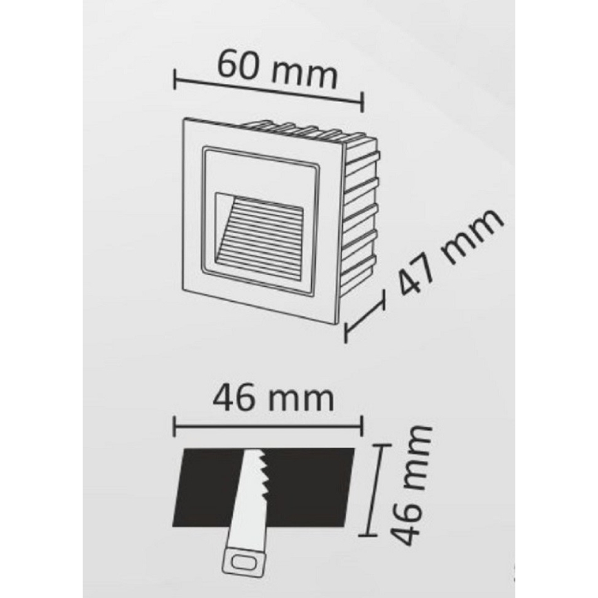 Iluminação de escadas exteriores LED Q6 LED/3W/230V IP44