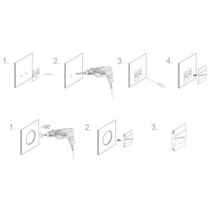 Iluminação de escadas LED UNICO LED/1,2W/12V 3000K branco quente