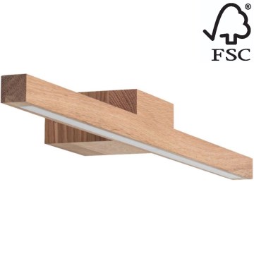 Iluminação de espelho de casa de banho LED AQUAVIVA LED/9W/230V 60 cm IP44 carvalho – FSC certificado