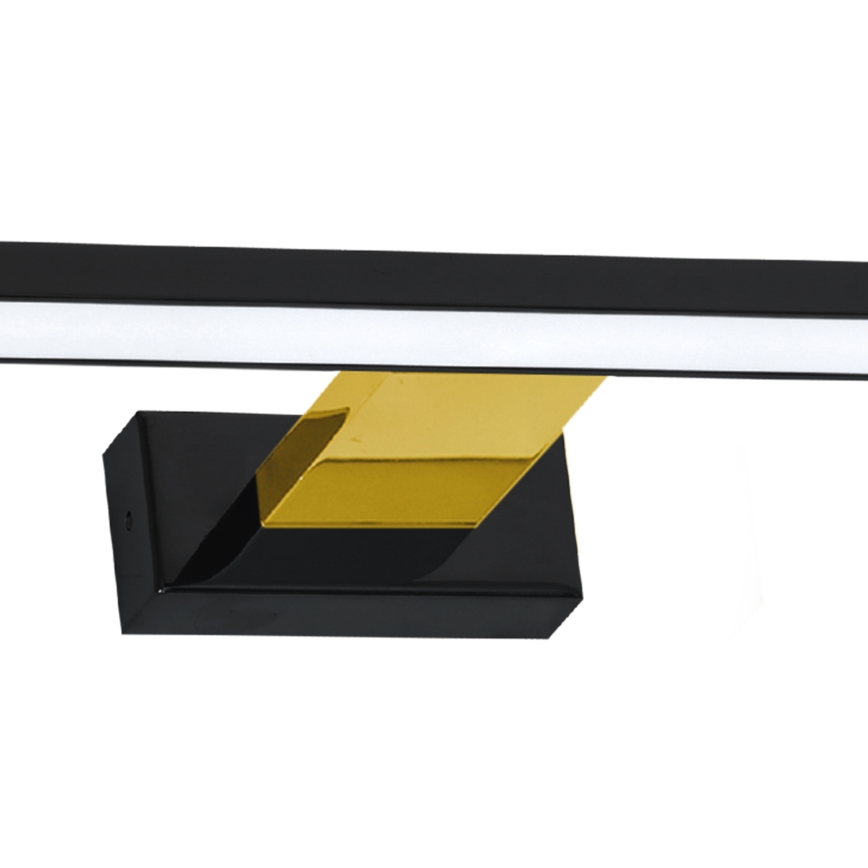 Iluminação de espelho de casa de banho LED SHINE LED/13,8W/230V IP44 preto/dourado