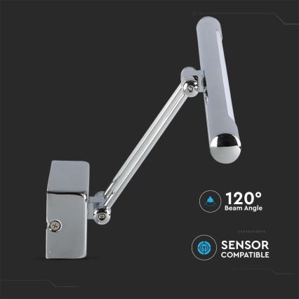 Iluminação de espelho LED LED/9W/230V 3000K 50cm cromado brilhante