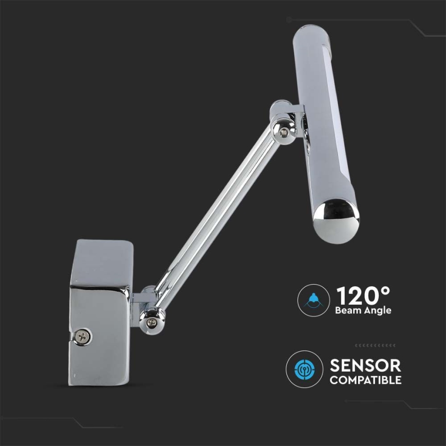 Iluminação de espelho LED LED/9W/230V 3000K 50cm cromado brilhante