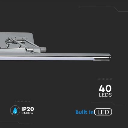 Iluminação de espelho LED LED/9W/230V 3000K 50cm cromado brilhante