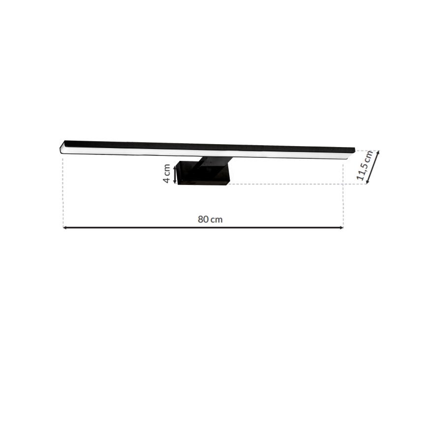 Iluminação de espelho LED SHINE BLACK LED/15W/230V IP44