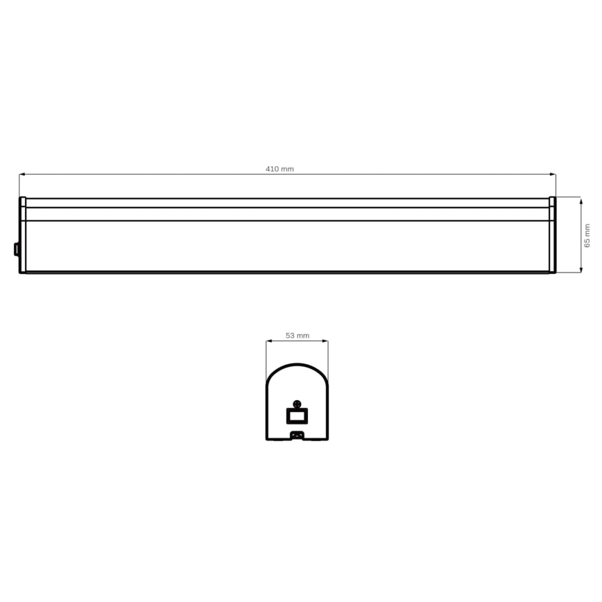 Iluminação de espelho para casa de banho LED ALEX LED/8W/230V 4000K 41 cm IP44 preto