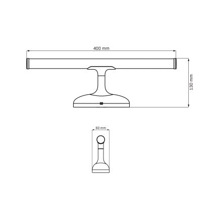 Iluminação de espelho para casa de banho LED ARMONA LED/6W/230V 4000K 40 cm IP44 cromado brilhante