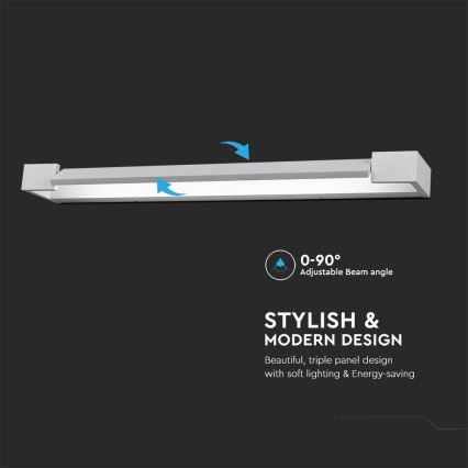 Iluminação de espelho para casa de banho LED LED/16W/230V 3000K IP44 60 cm branco