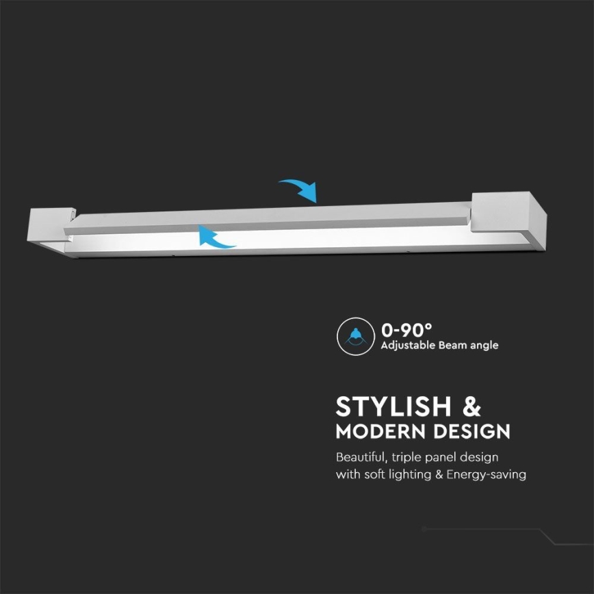 Iluminação de espelho para casa de banho LED LED/16W/230V 3000K IP44 60 cm branco