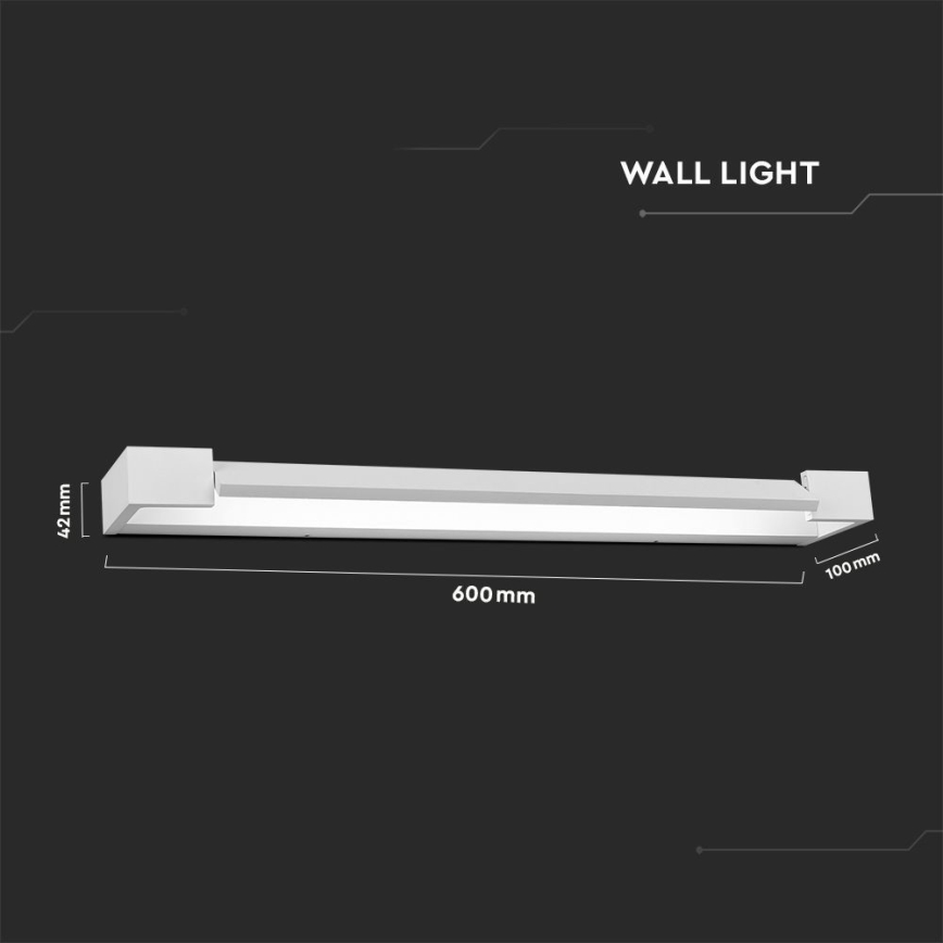 Iluminação de espelho para casa de banho LED LED/16W/230V 3000K IP44 60 cm branco