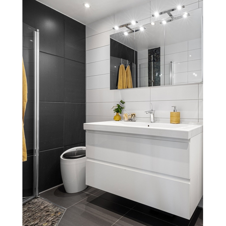 Iluminação de espelho para casa de banho LED LED/5W/230V 4000K 30 cm IP44 cromado brilhante