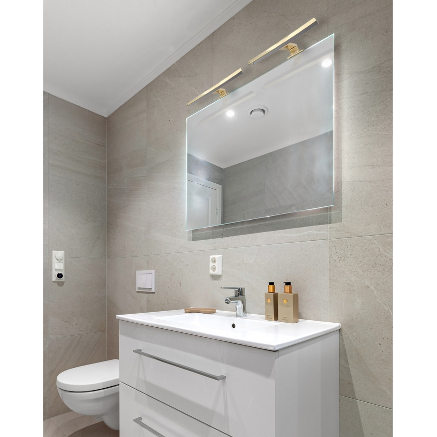 Iluminação de espelho para casa de banho LED LED/5W/230V 4000K 30 cm IP44 dourado