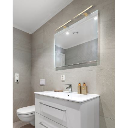 Iluminação de espelho para casa de banho LED LED/5W/230V 4000K 30 cm IP44 dourado mate