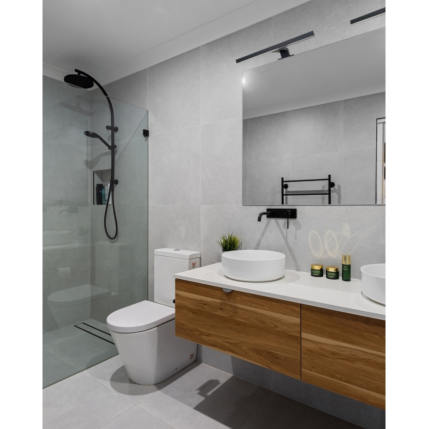 Iluminação de espelho para casa de banho LED LED/5W/230V 4000K 30 cm IP44 preto