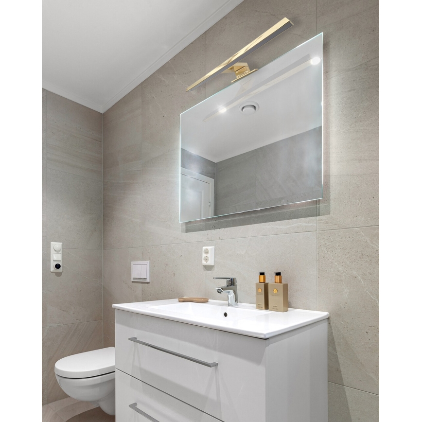 Iluminação de espelho para casa de banho LED LED/8W/230V 4000K 50 cm IP44 dourado