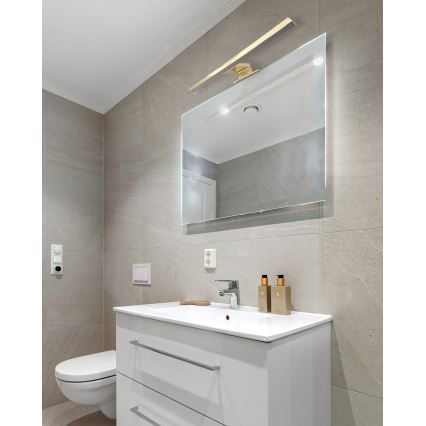 Iluminação de espelho para casa de banho LED LED/8W/230V 4000K 50 cm IP44 dourado mate