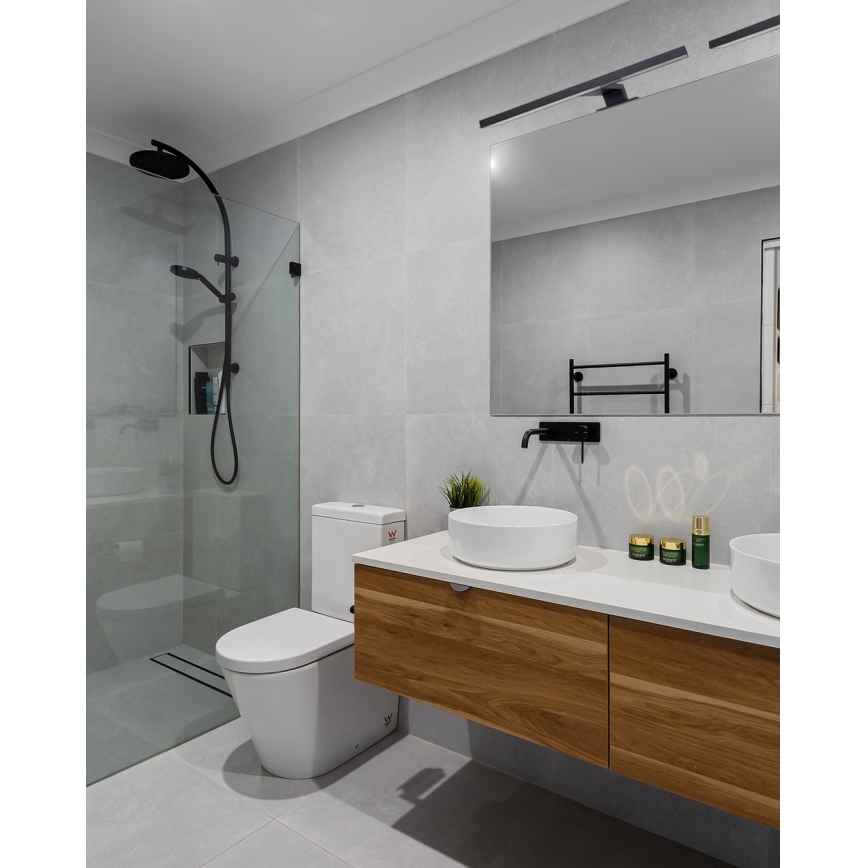 Iluminação de espelho para casa de banho LED LED/8W/230V 4000K 50 cm IP44 preto