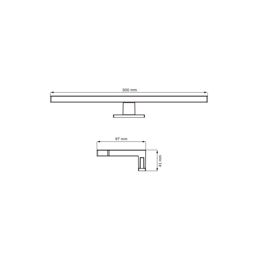 Iluminação de espelho para casa de banho LED MILOS LED/5W/230V 4000K 30 cm IP44 cromado brilhante