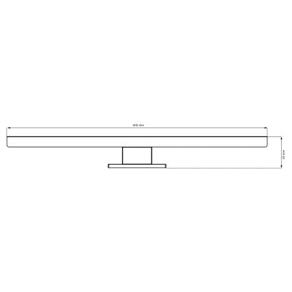 Iluminação de espelho para casa de banho LED SAMOS LED/8W/230V 4000K 40 cm IP44 preto
