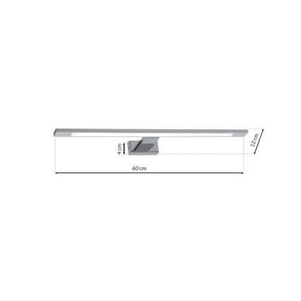 Iluminação de espelho para casa de banho LED SHINE LED/12W/230V IP44 cromado brilhante