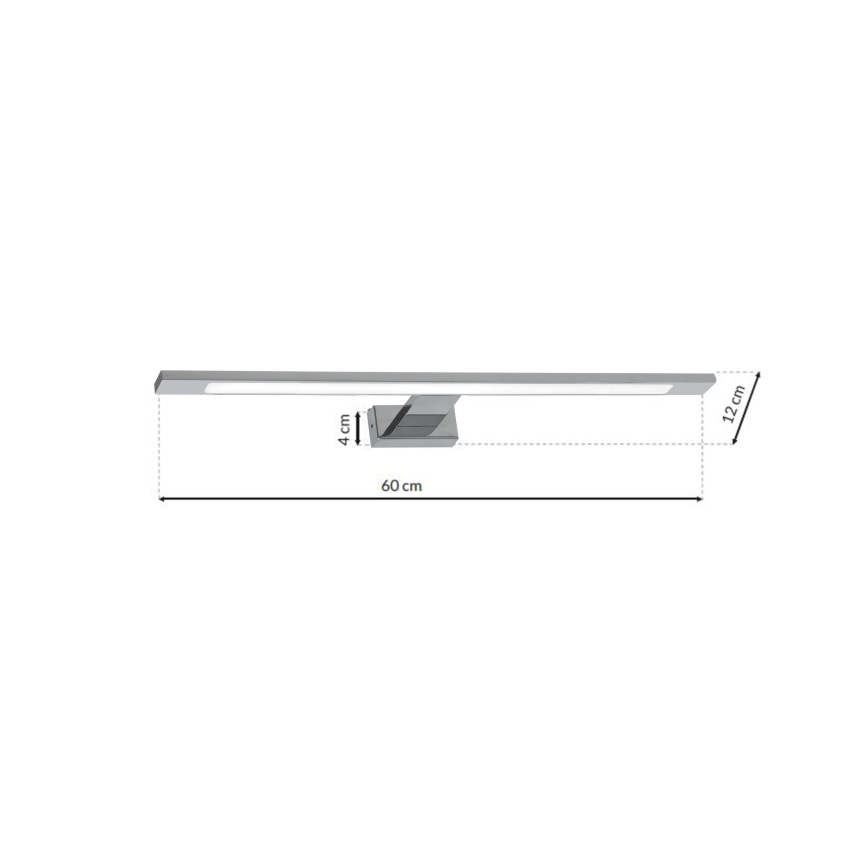 Iluminação de espelho para casa de banho LED SHINE LED/12W/230V IP44 cromado brilhante